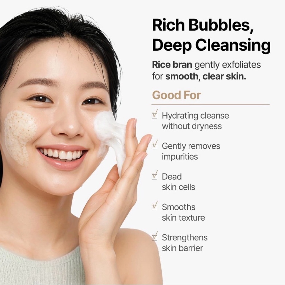 Midha Rice Bran Scrub Foam - Picture 3 of 8